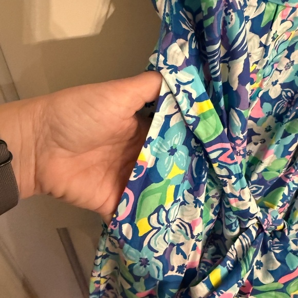 New Lilly Pulitzer Zalie Midi Dress in Borealis Blue Social Sunset 31744 - Picture 8 of 16